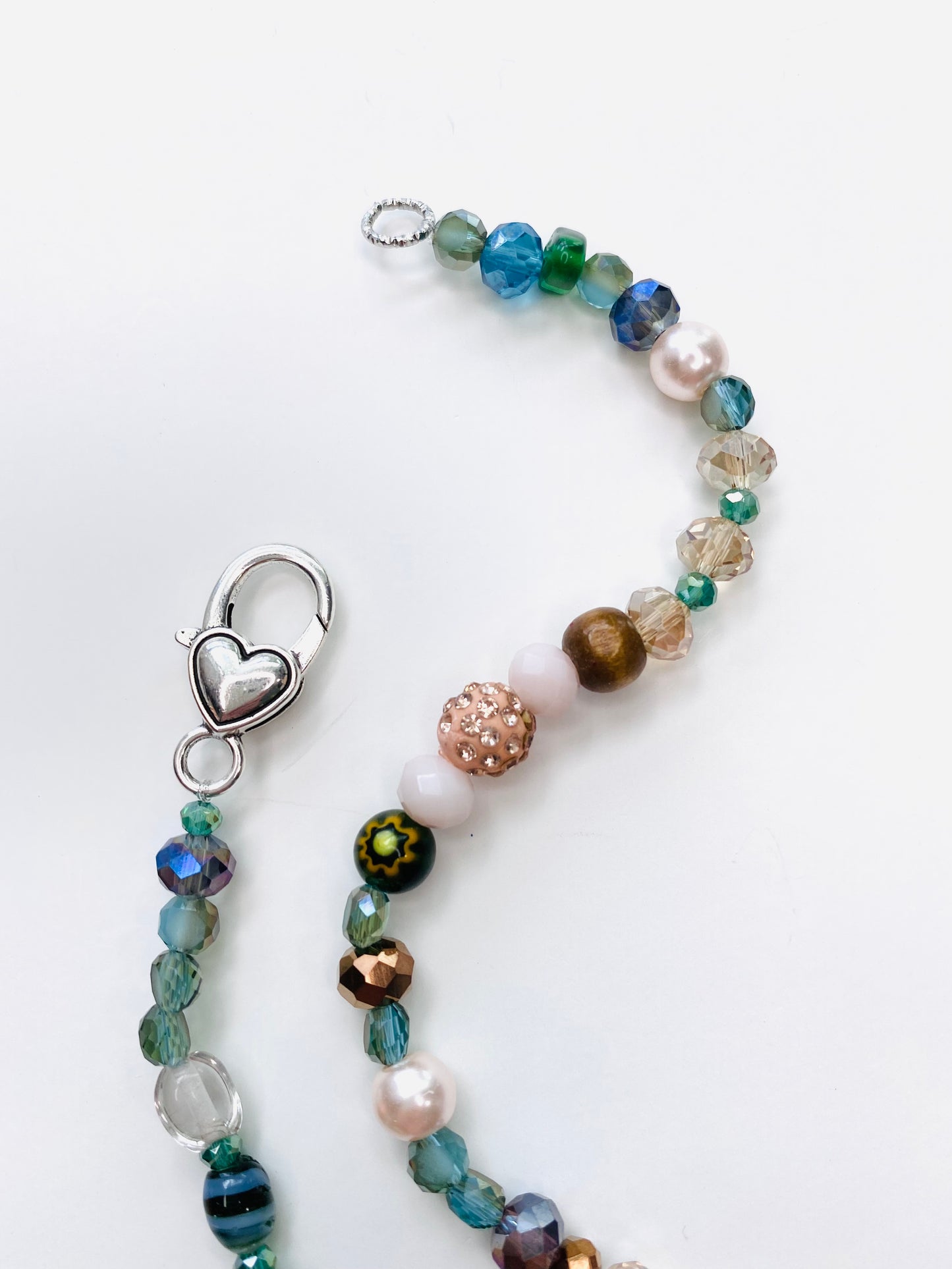 Warm Neutral Tones Sparkle Handmade Necklace