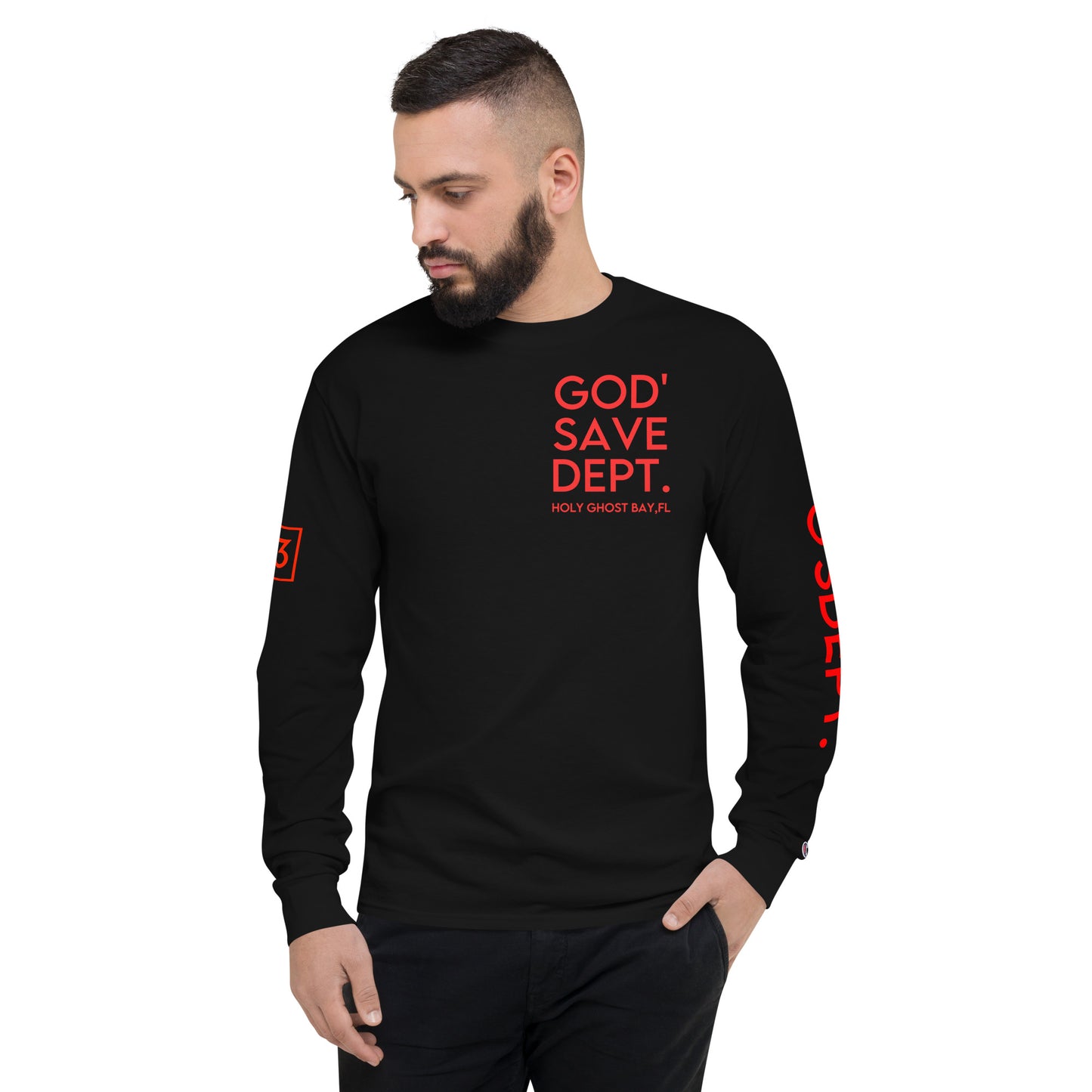 GOD’SAVE DEPT. Men's Champion Long Sleeve Shirt