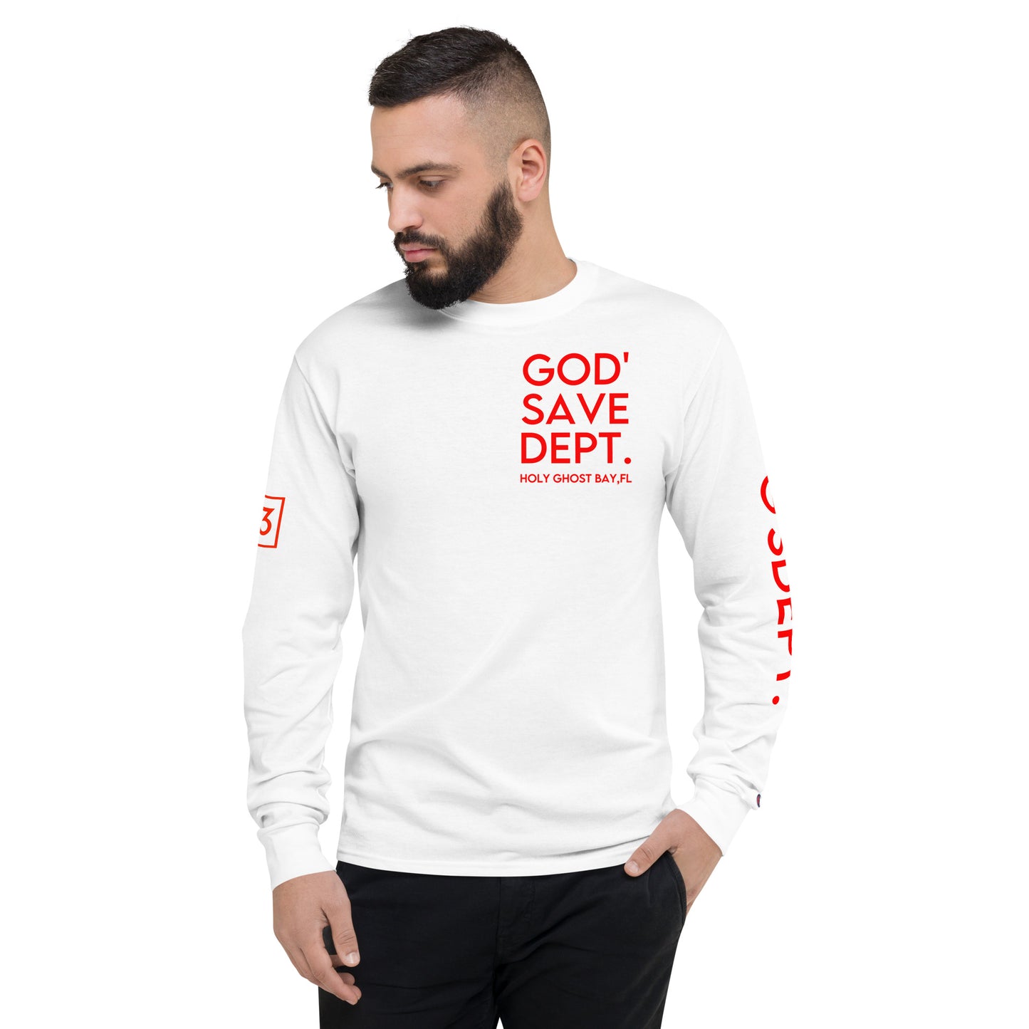 GOD’SAVE DEPT. Men's Champion Long Sleeve Shirt