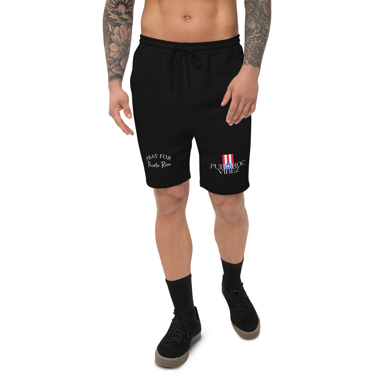 Pray for PR Men's fleece shorts