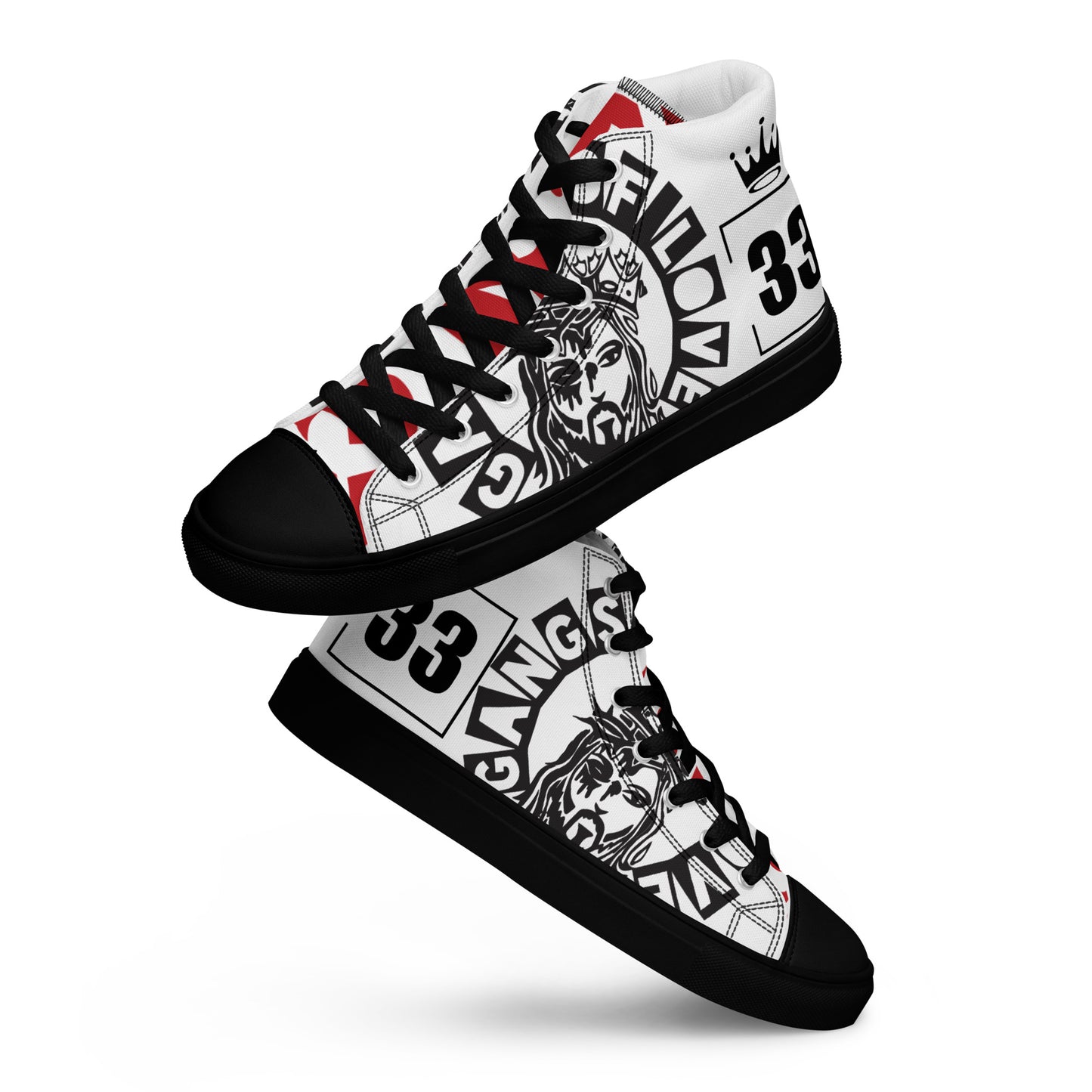Gangsta of love Men’s high top canvas shoes