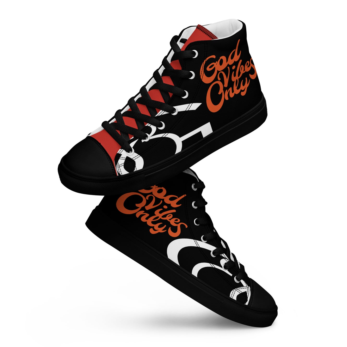 God Vibes Only Men’s high top canvas shoes