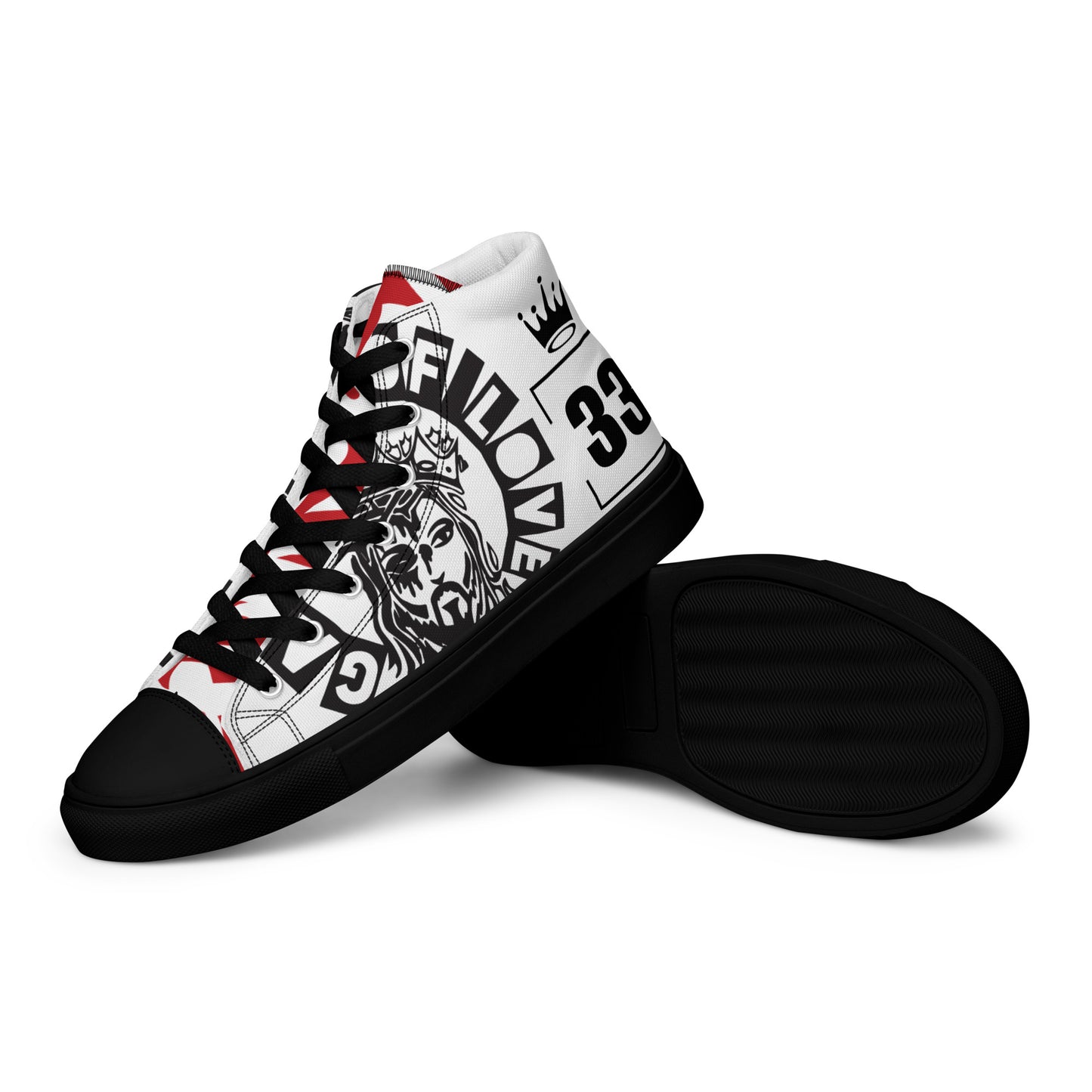 Gangsta of love Men’s high top canvas shoes