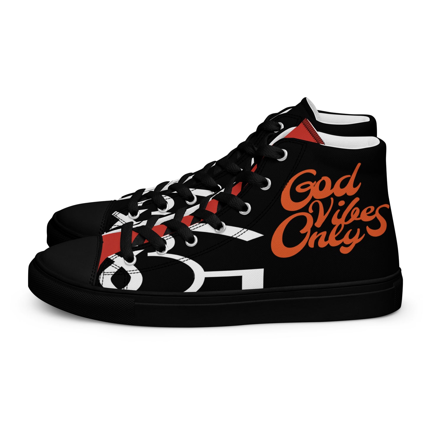God Vibes Only Men’s high top canvas shoes