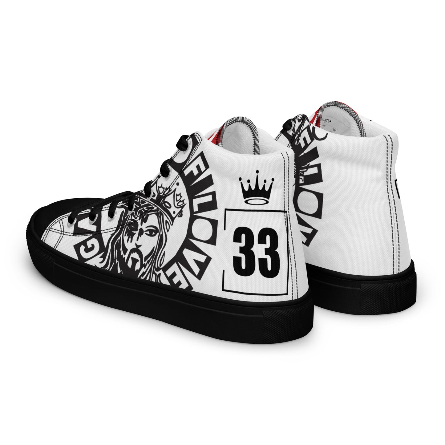 Gangsta of love Men’s high top canvas shoes