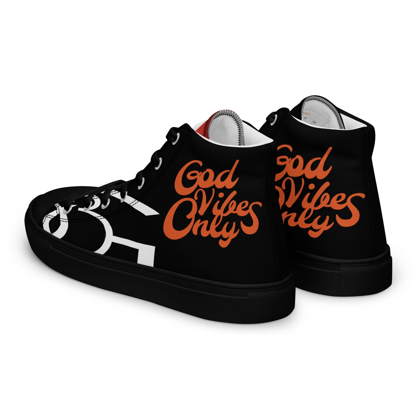 God Vibes Only Men’s high top canvas shoes