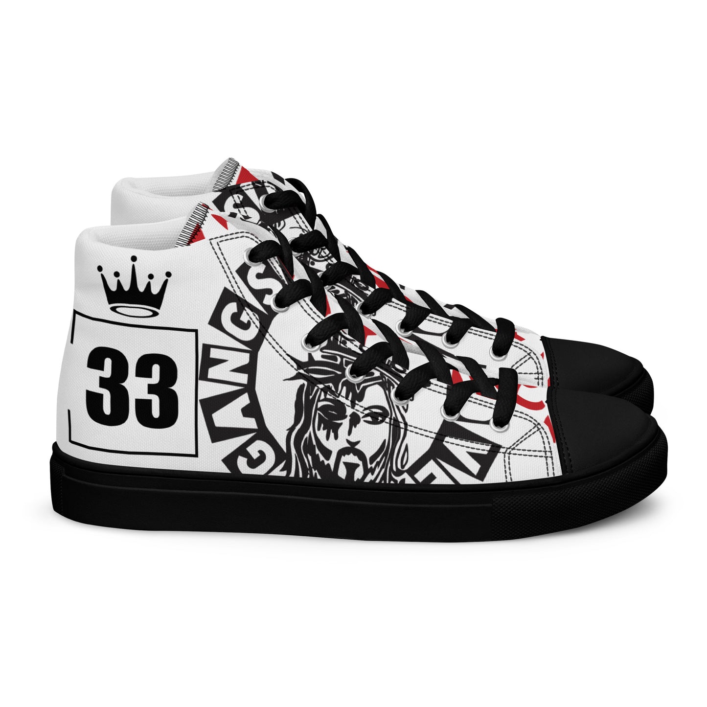 Gangsta of love Men’s high top canvas shoes