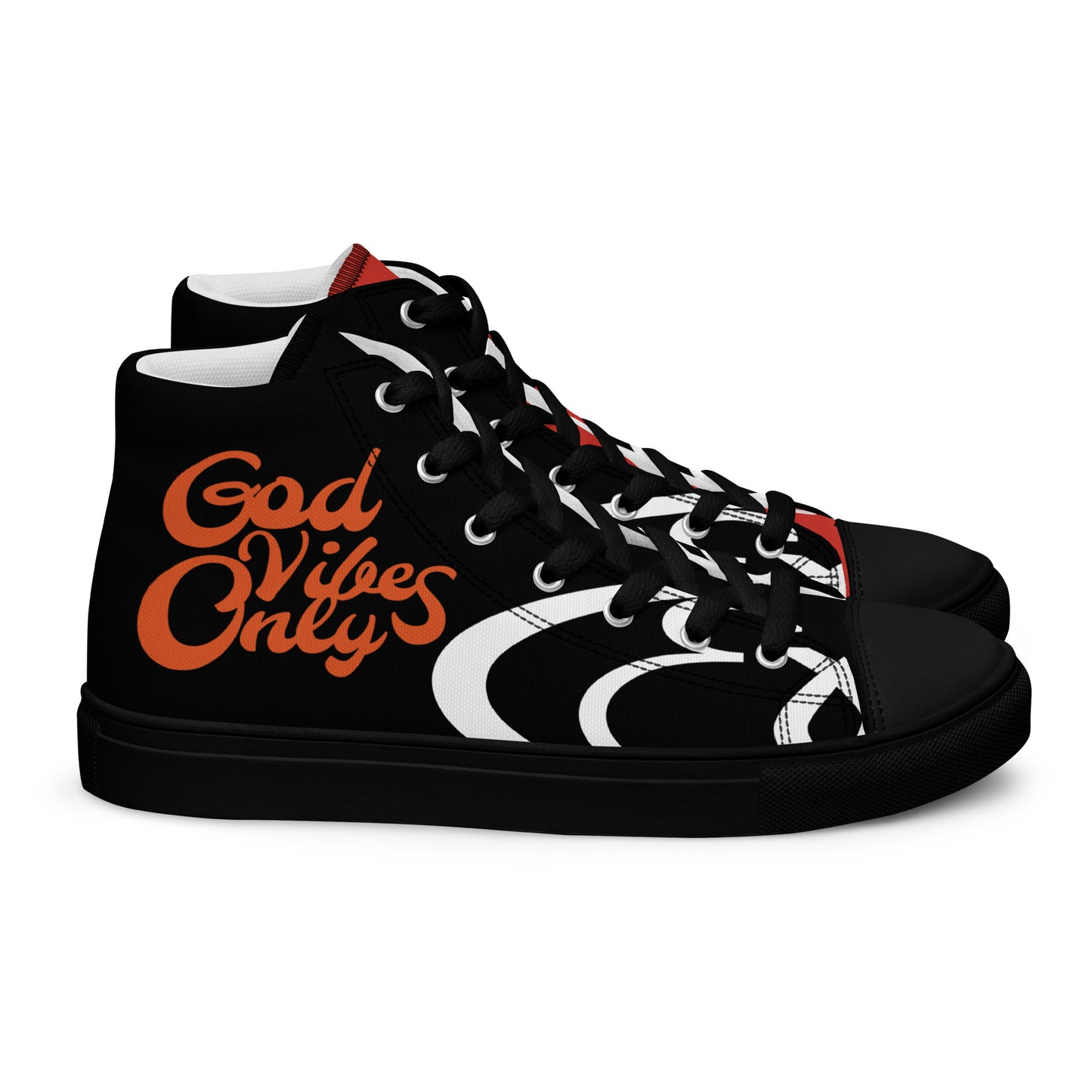 God Vibes Only Men’s high top canvas shoes