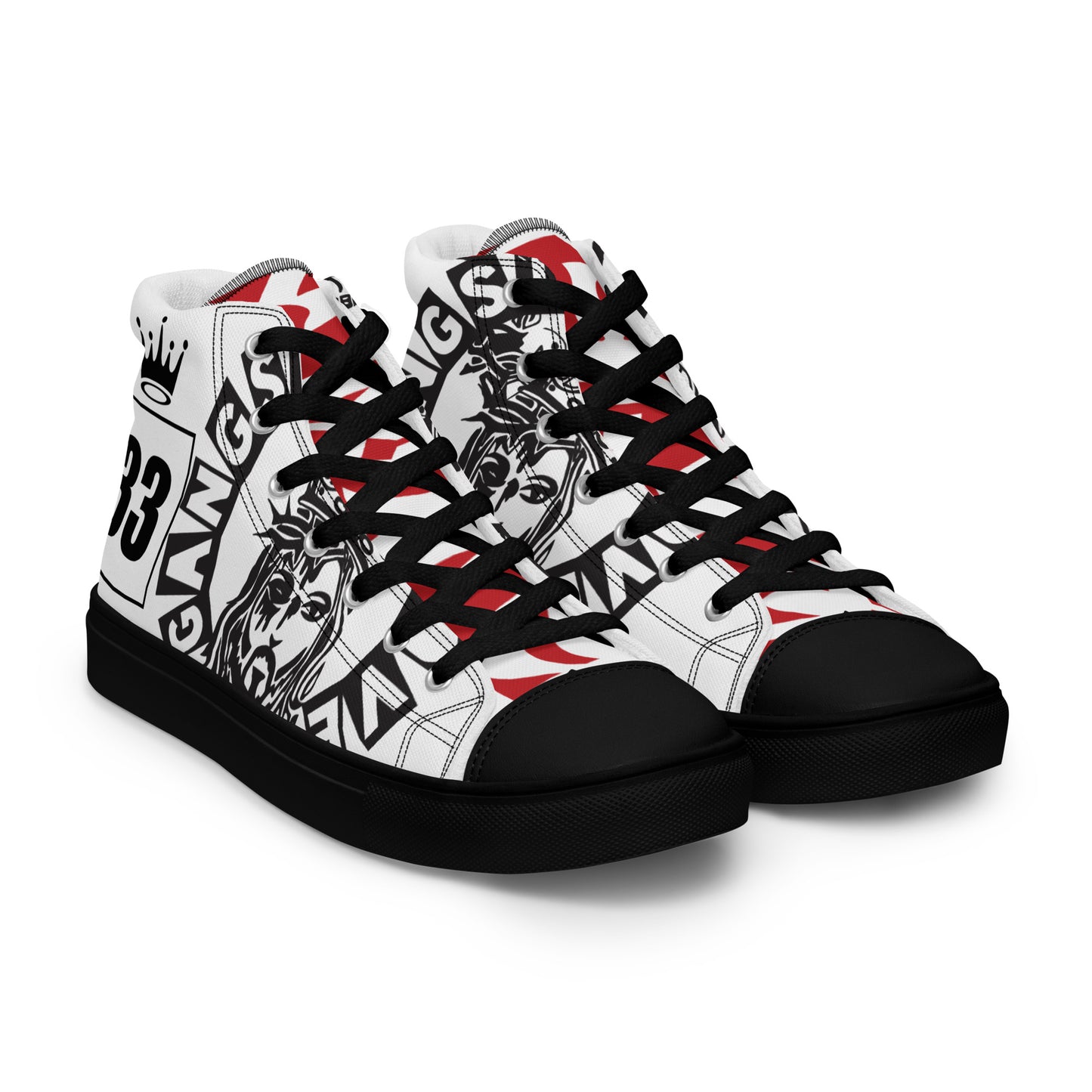 Gangsta of love Men’s high top canvas shoes