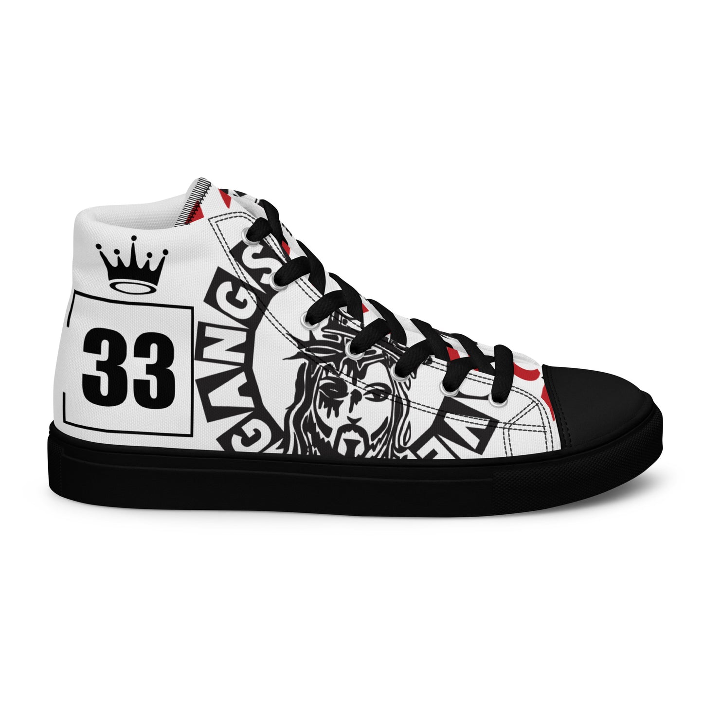 Gangsta of love Men’s high top canvas shoes