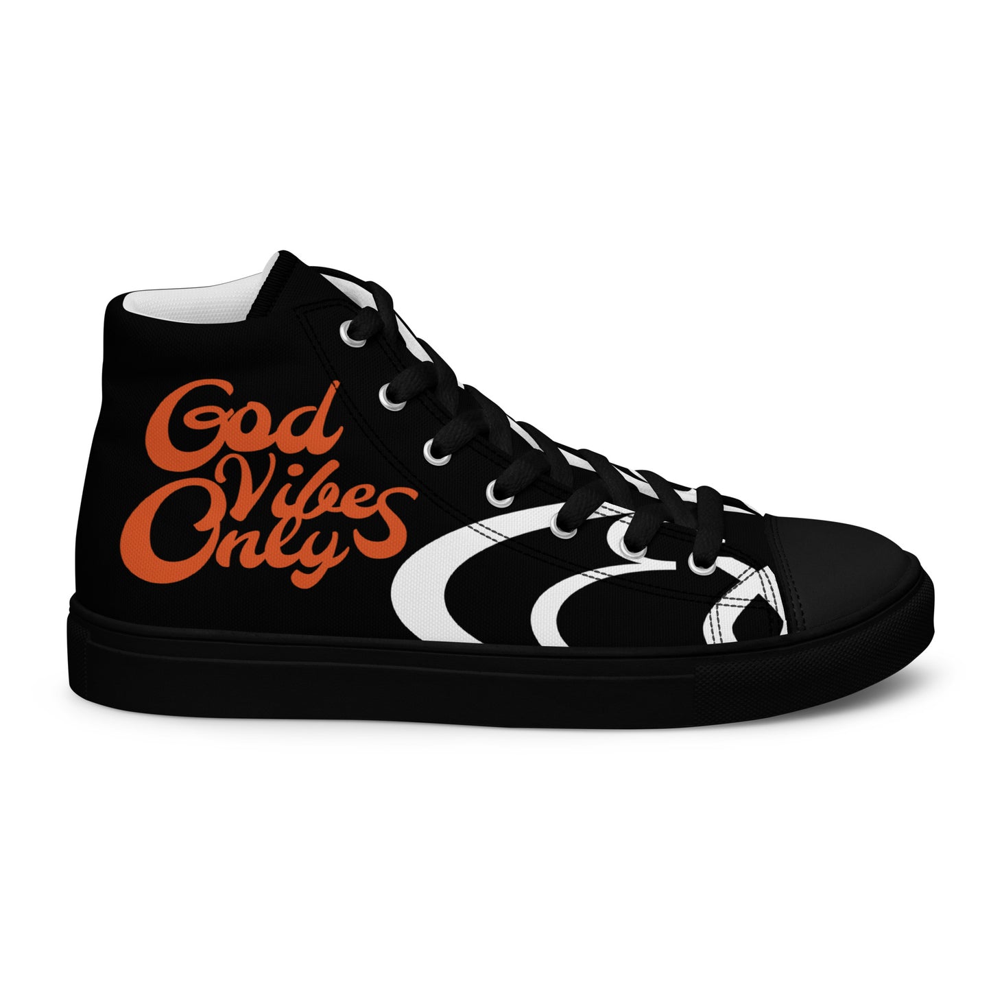 God Vibes Only Men’s high top canvas shoes