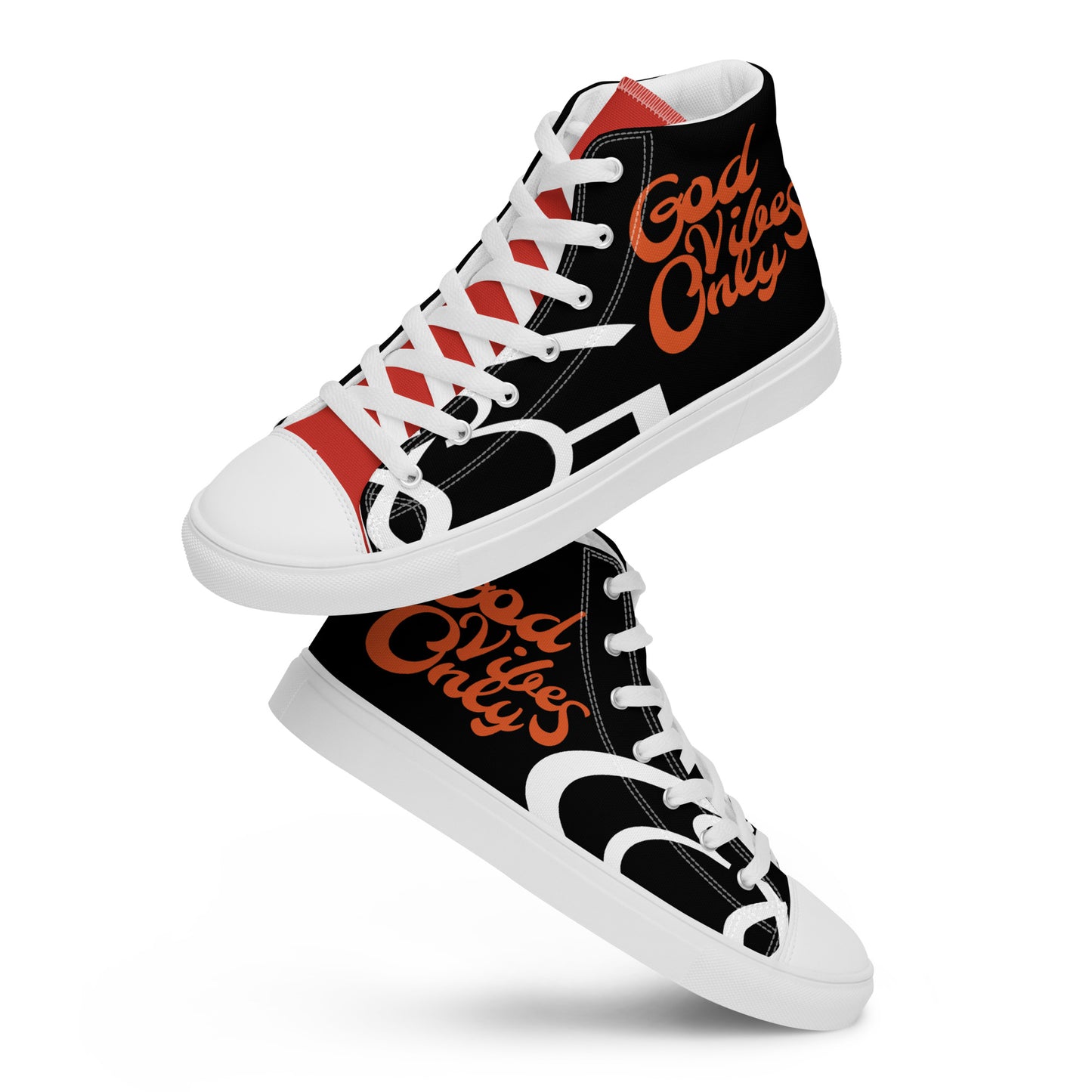 God Vibes Only Men’s high top canvas shoes
