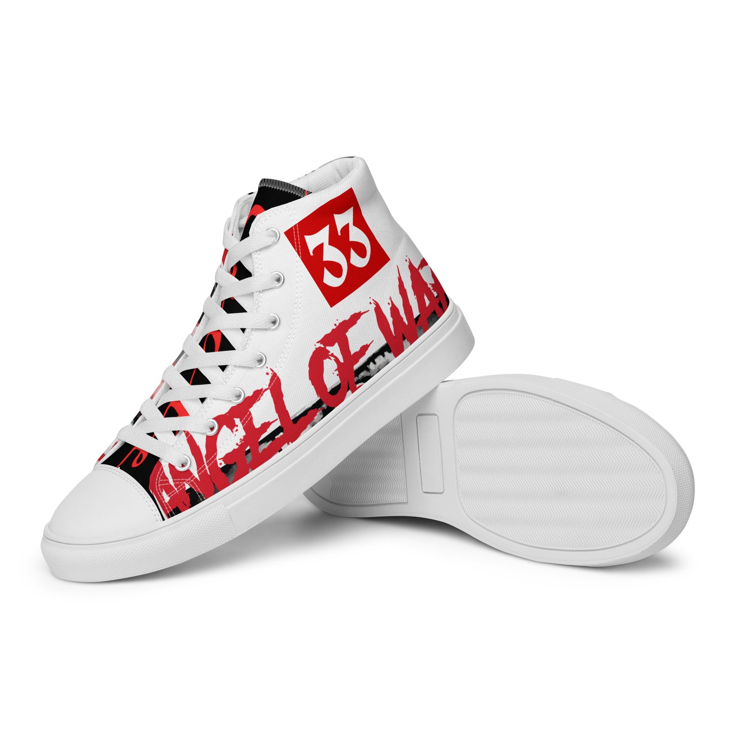 Angel of War Men’s high top canvas shoes