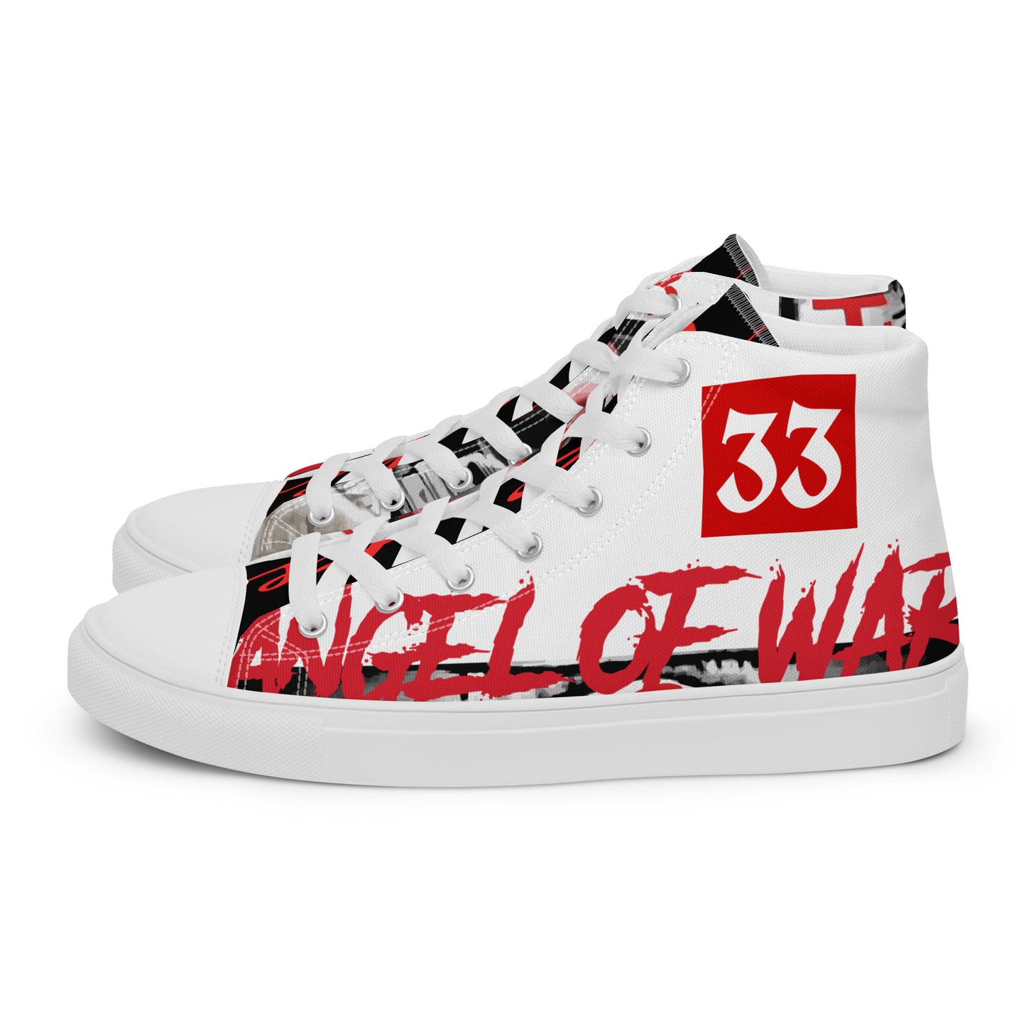Angel of War Men’s high top canvas shoes