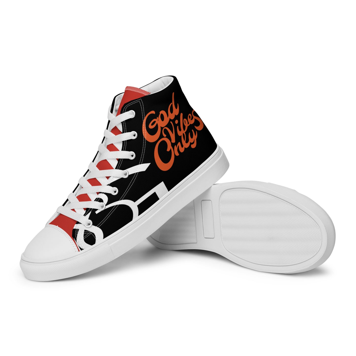 God Vibes Only Men’s high top canvas shoes