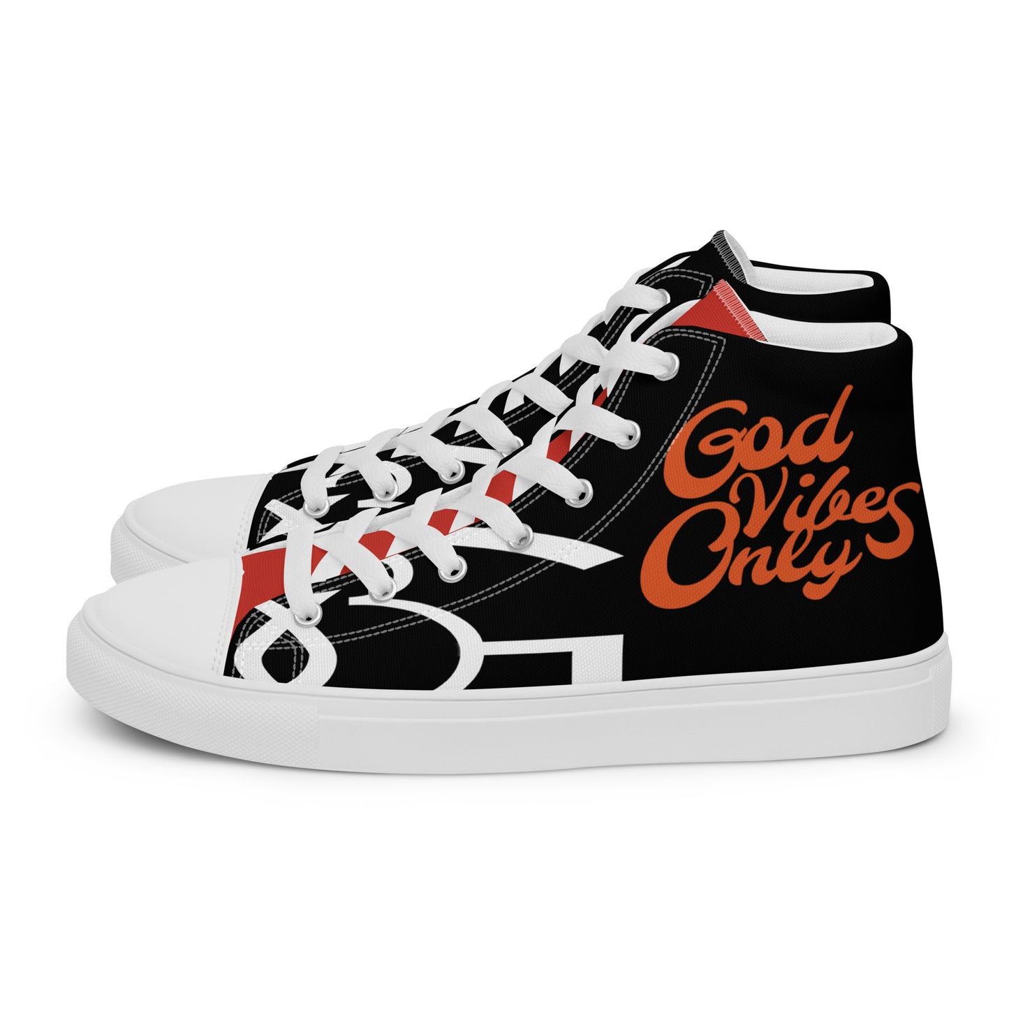 God Vibes Only Men’s high top canvas shoes