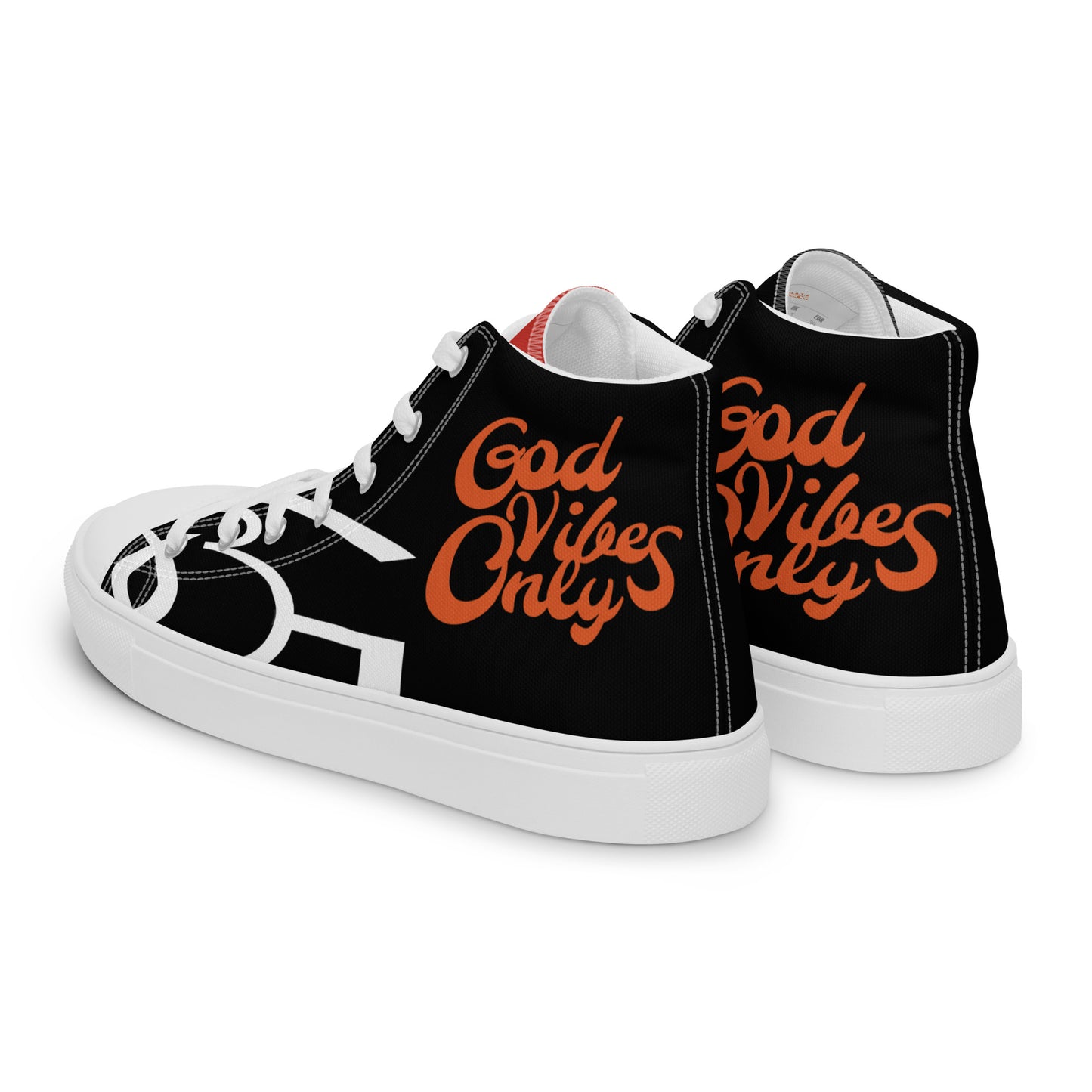 God Vibes Only Men’s high top canvas shoes