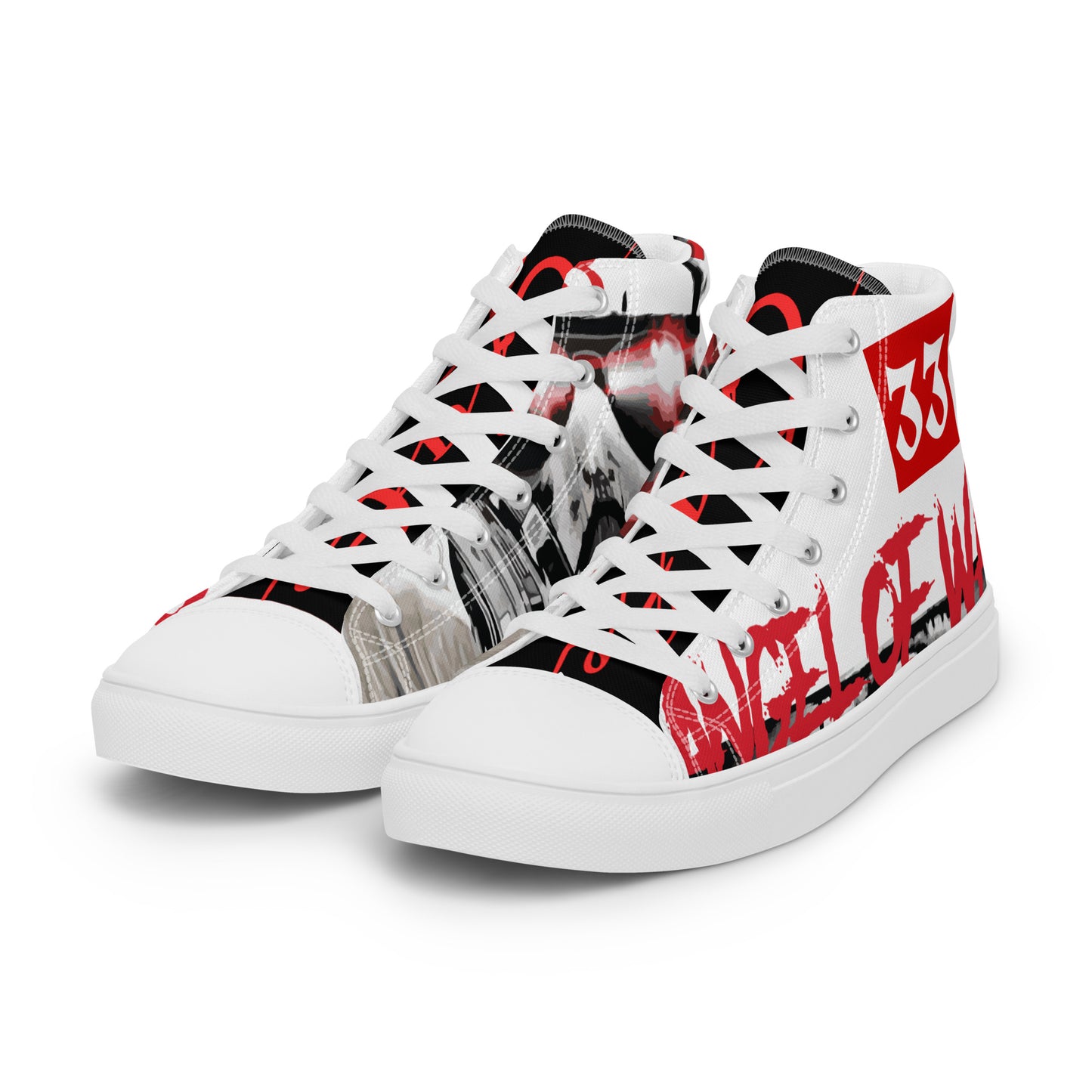 Angel of War Men’s high top canvas shoes