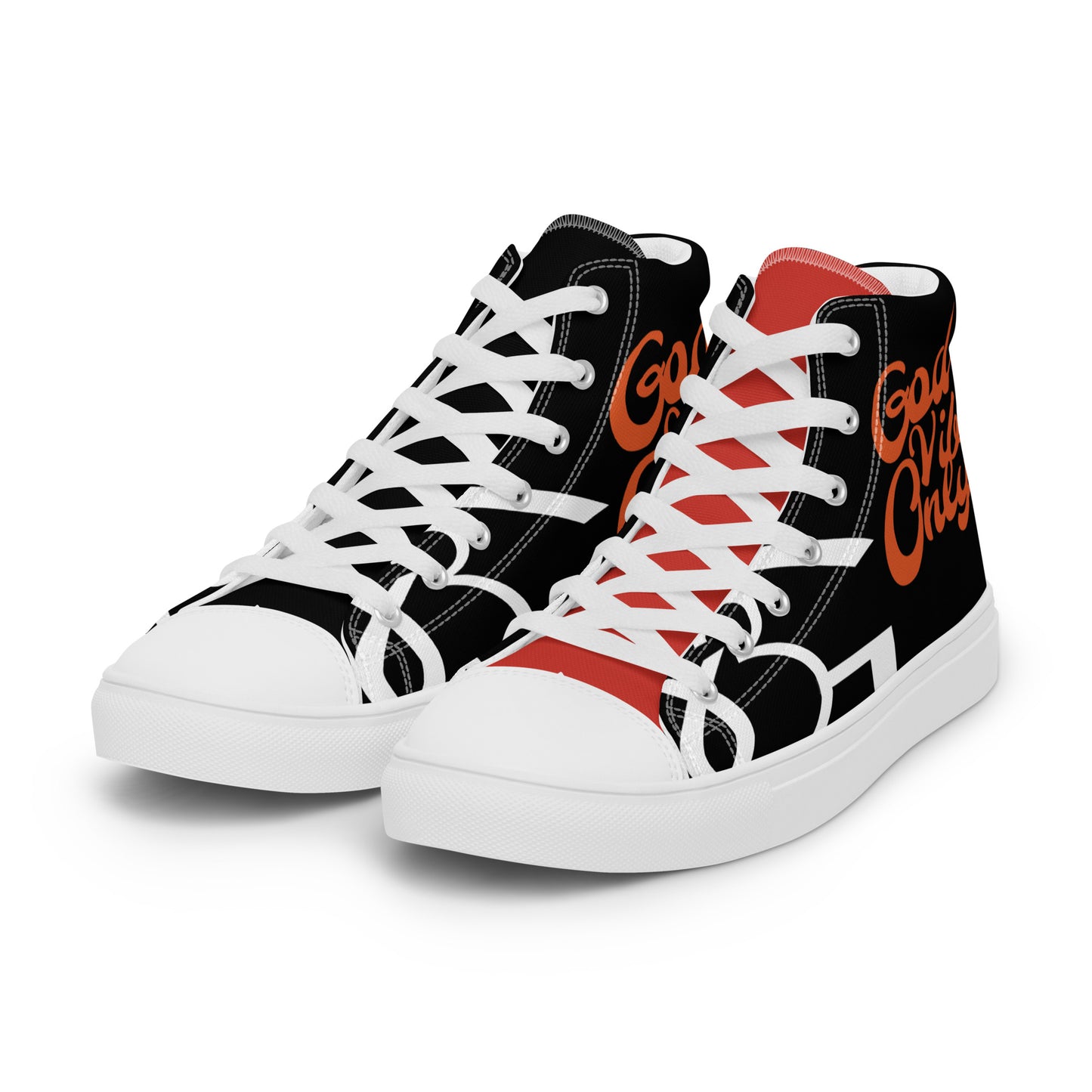 God Vibes Only Men’s high top canvas shoes