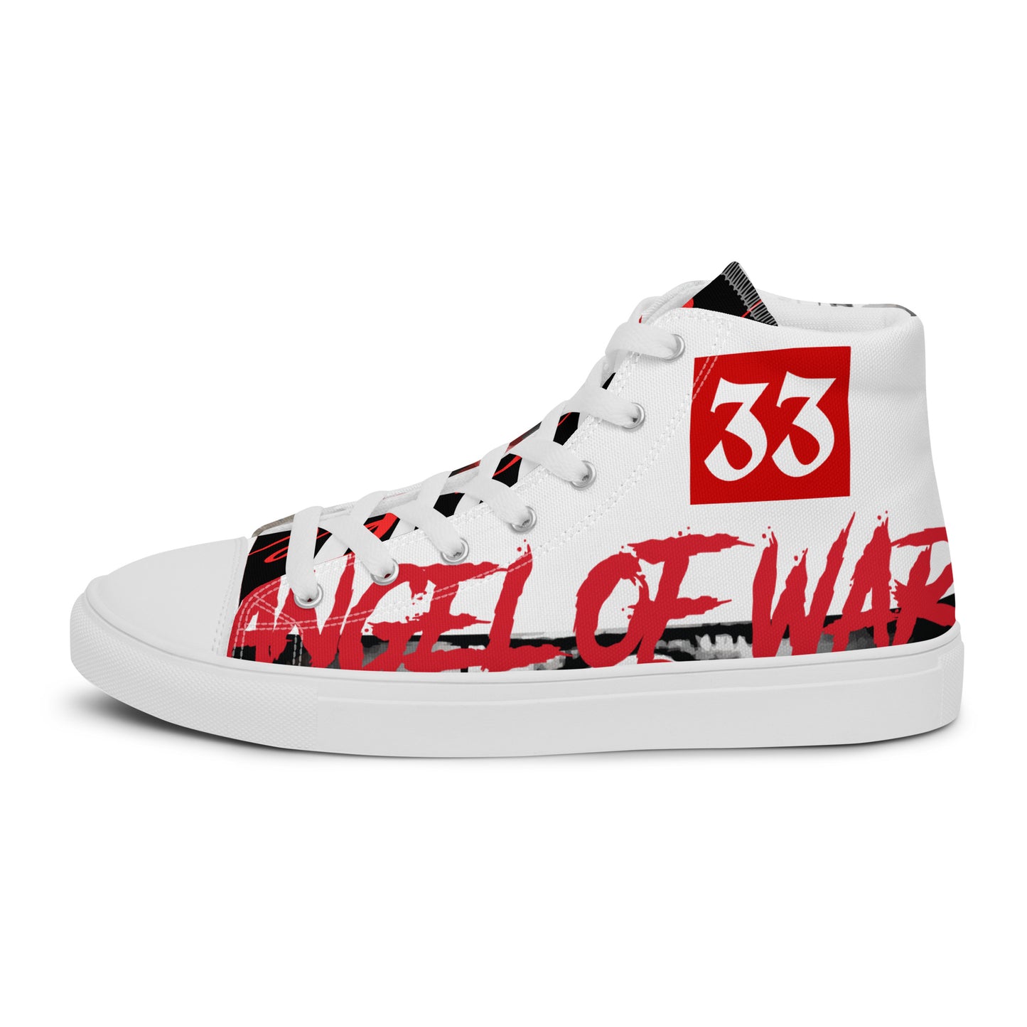 Angel of War Men’s high top canvas shoes