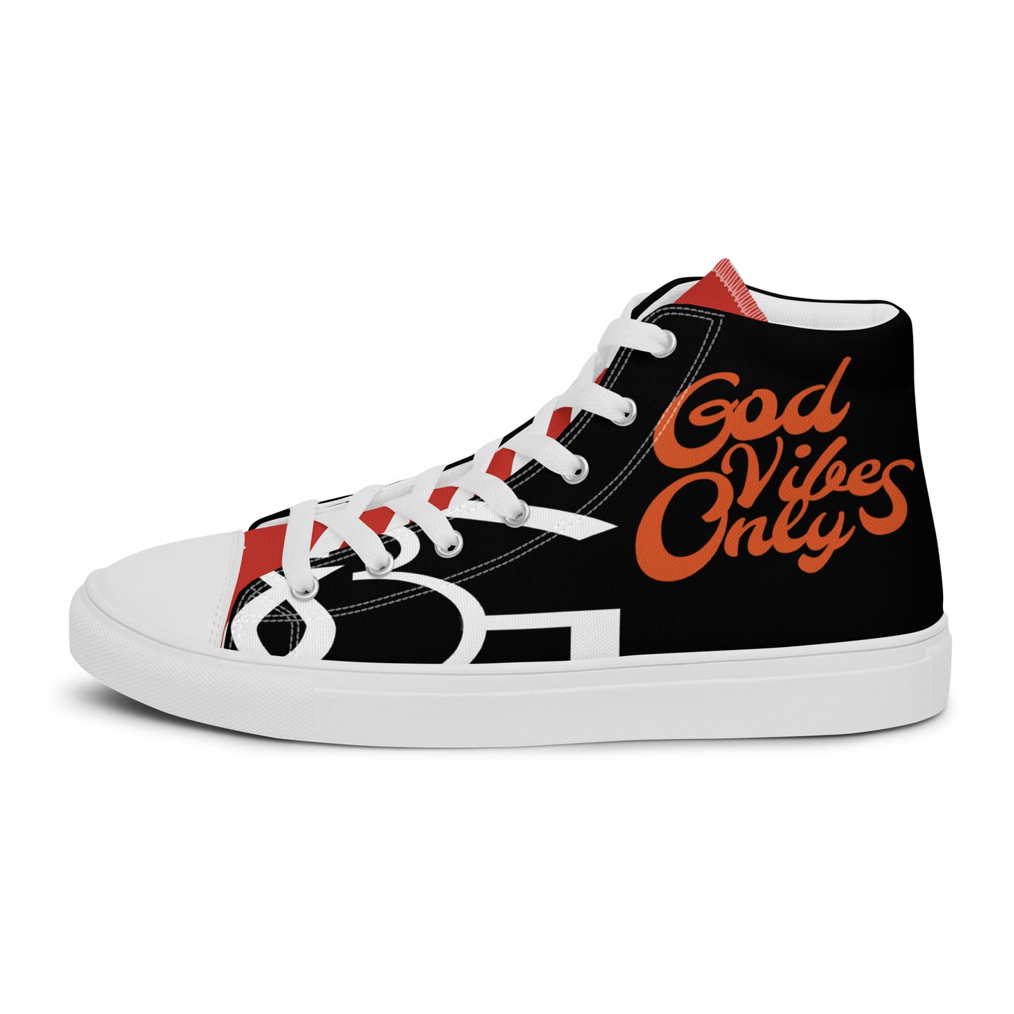 God Vibes Only Men’s high top canvas shoes