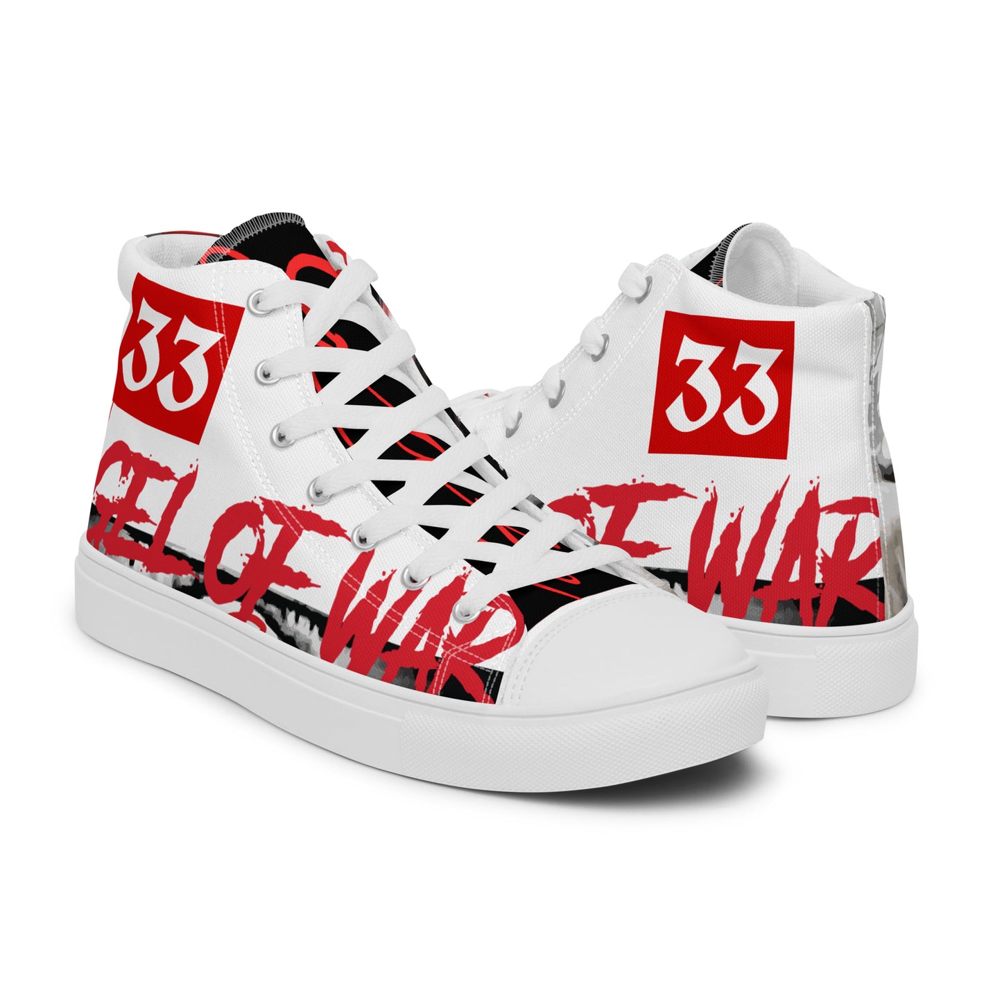 Angel of War Men’s high top canvas shoes