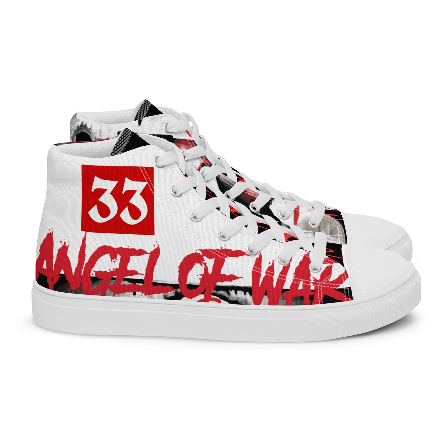 Angel of War Men’s high top canvas shoes