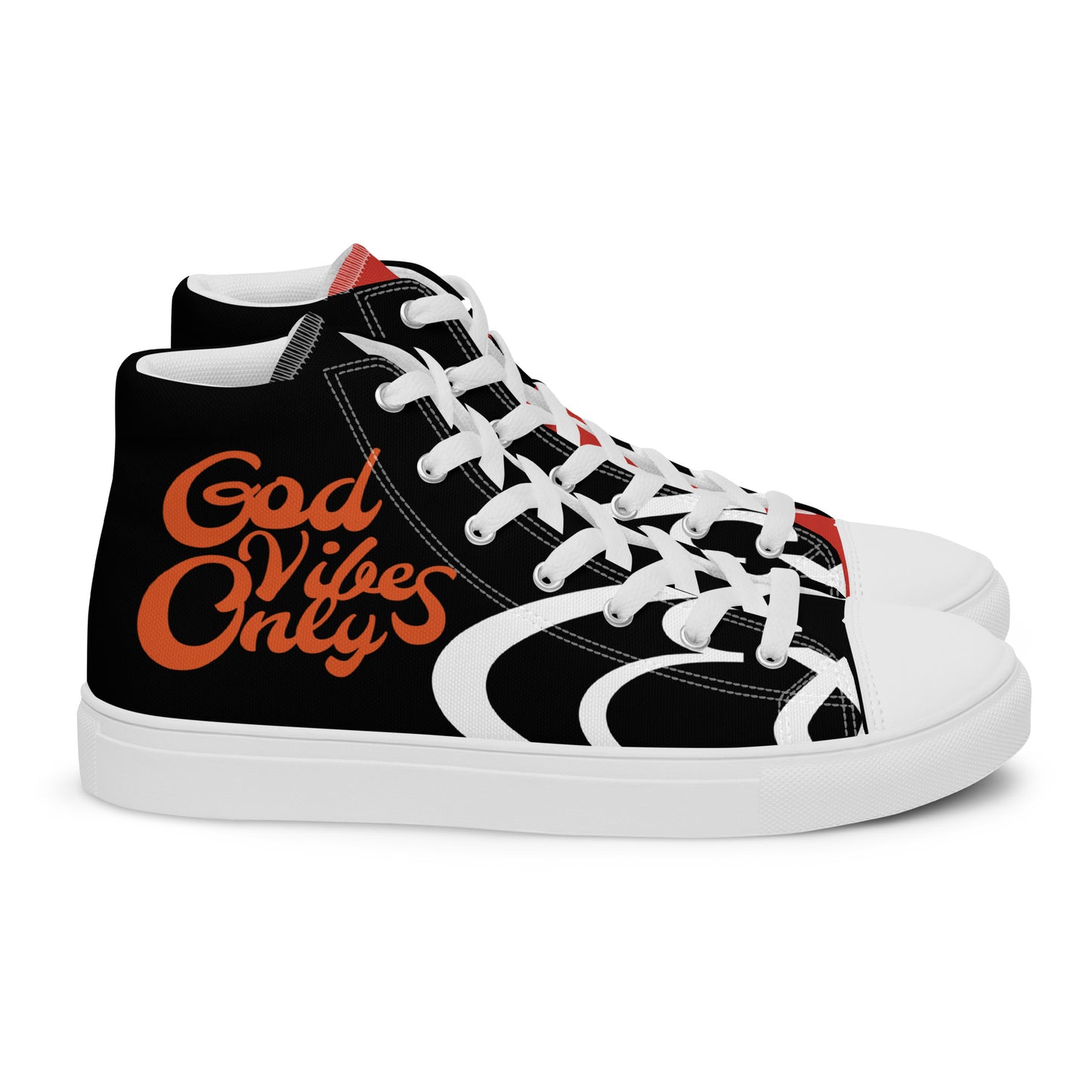 God Vibes Only Men’s high top canvas shoes