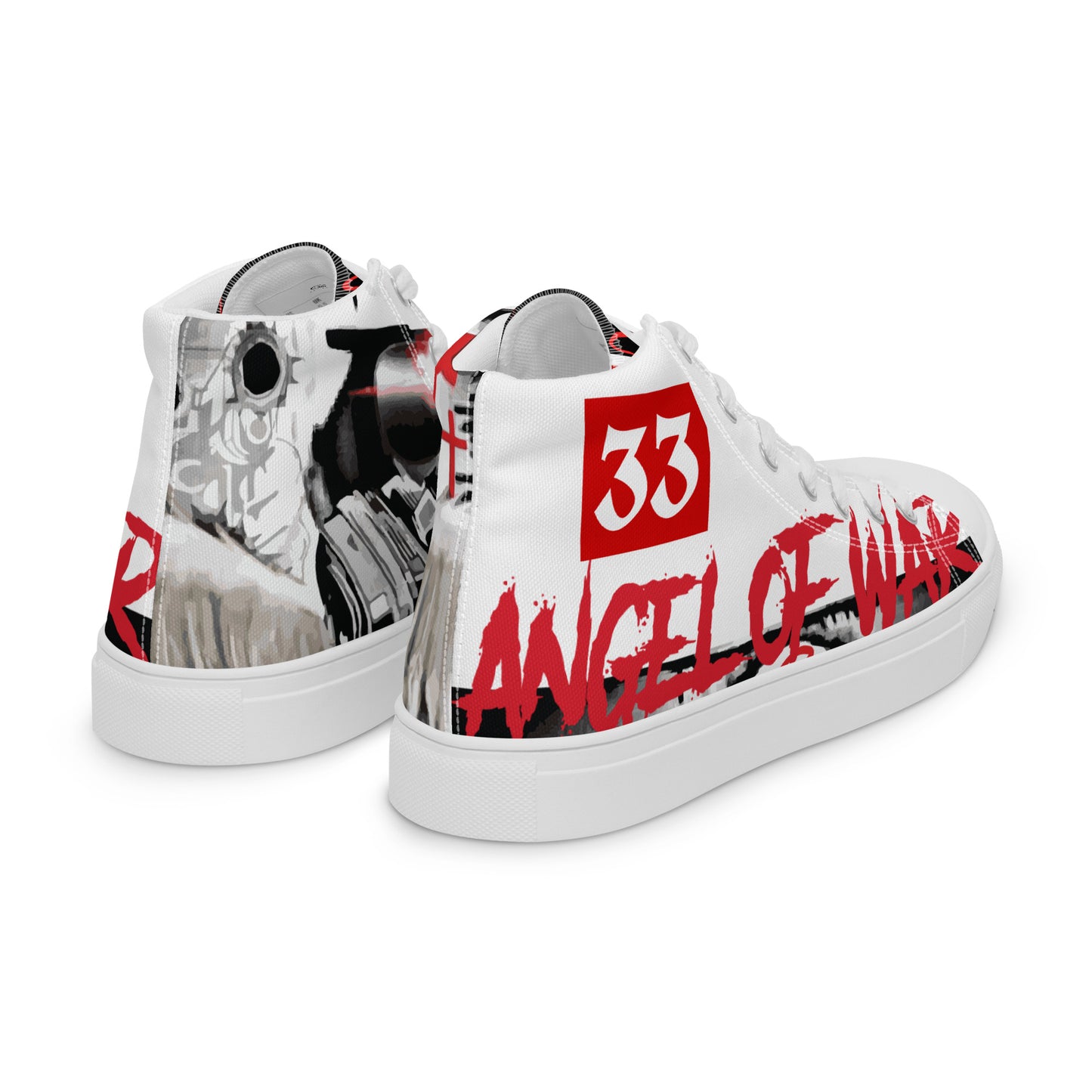 Angel of War Men’s high top canvas shoes