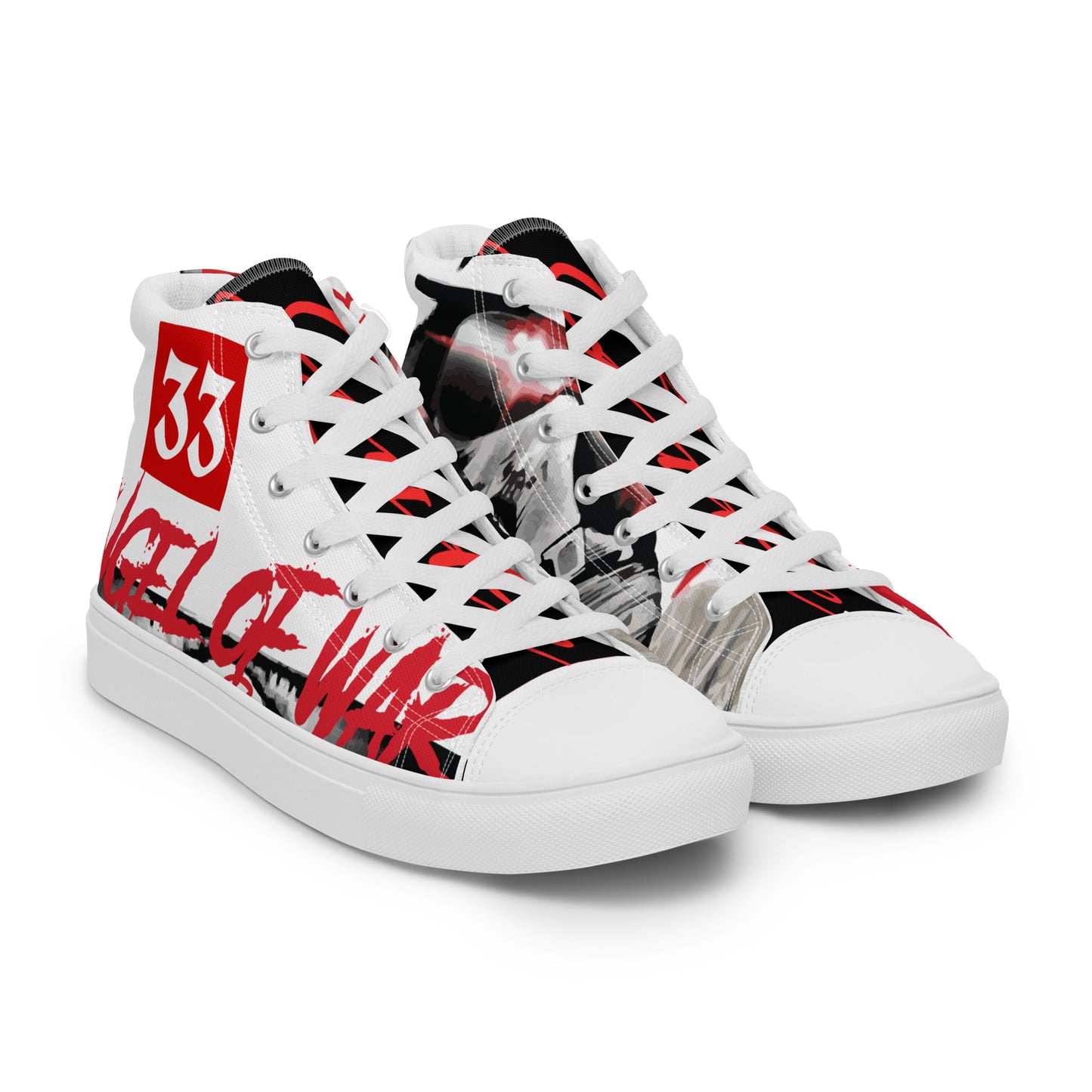 Angel of War Men’s high top canvas shoes