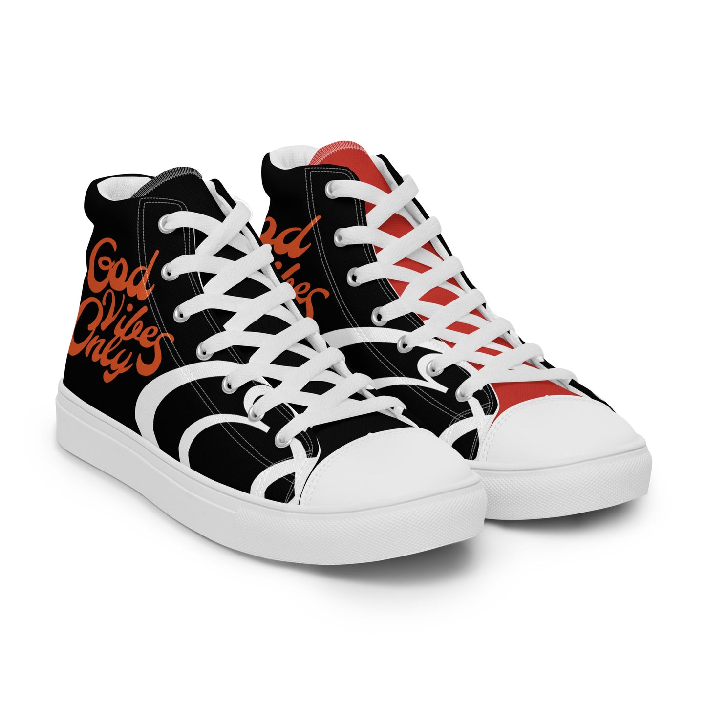 God Vibes Only Men’s high top canvas shoes