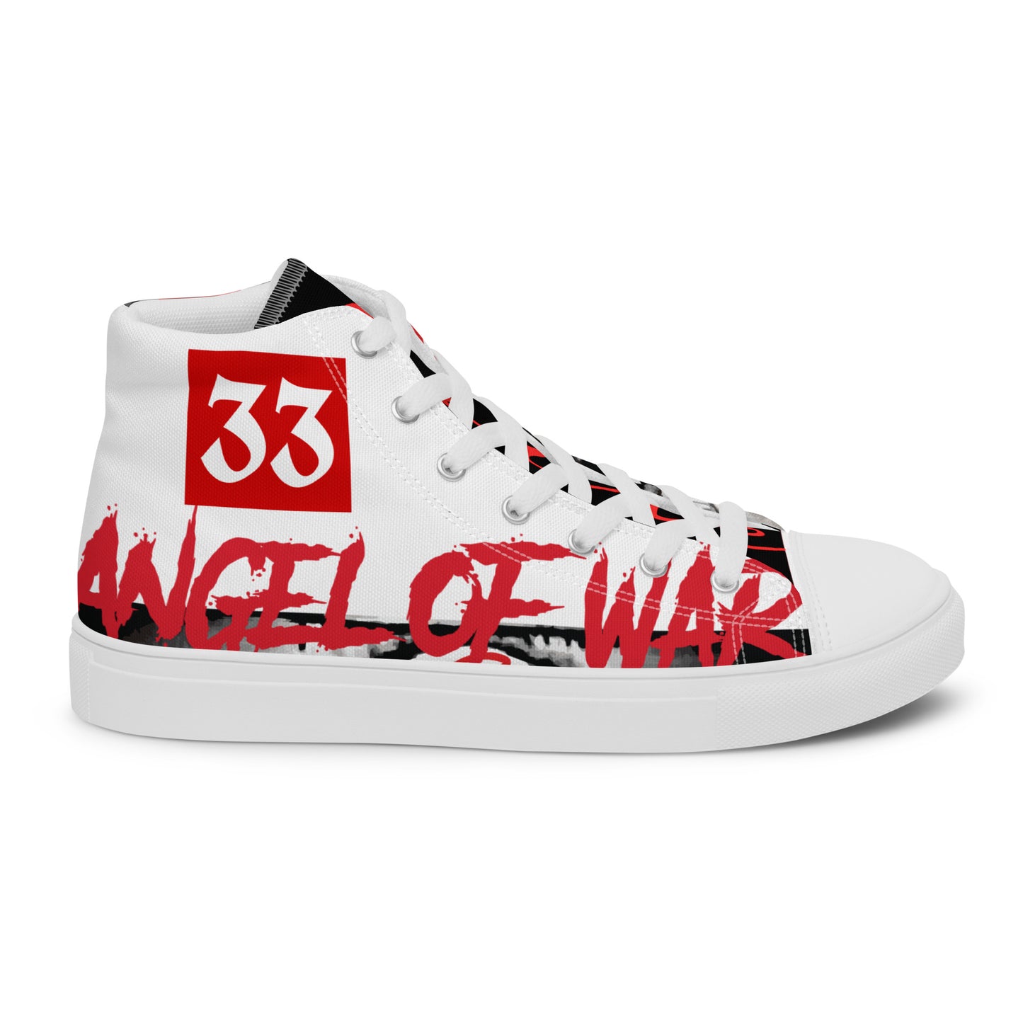 Angel of War Men’s high top canvas shoes