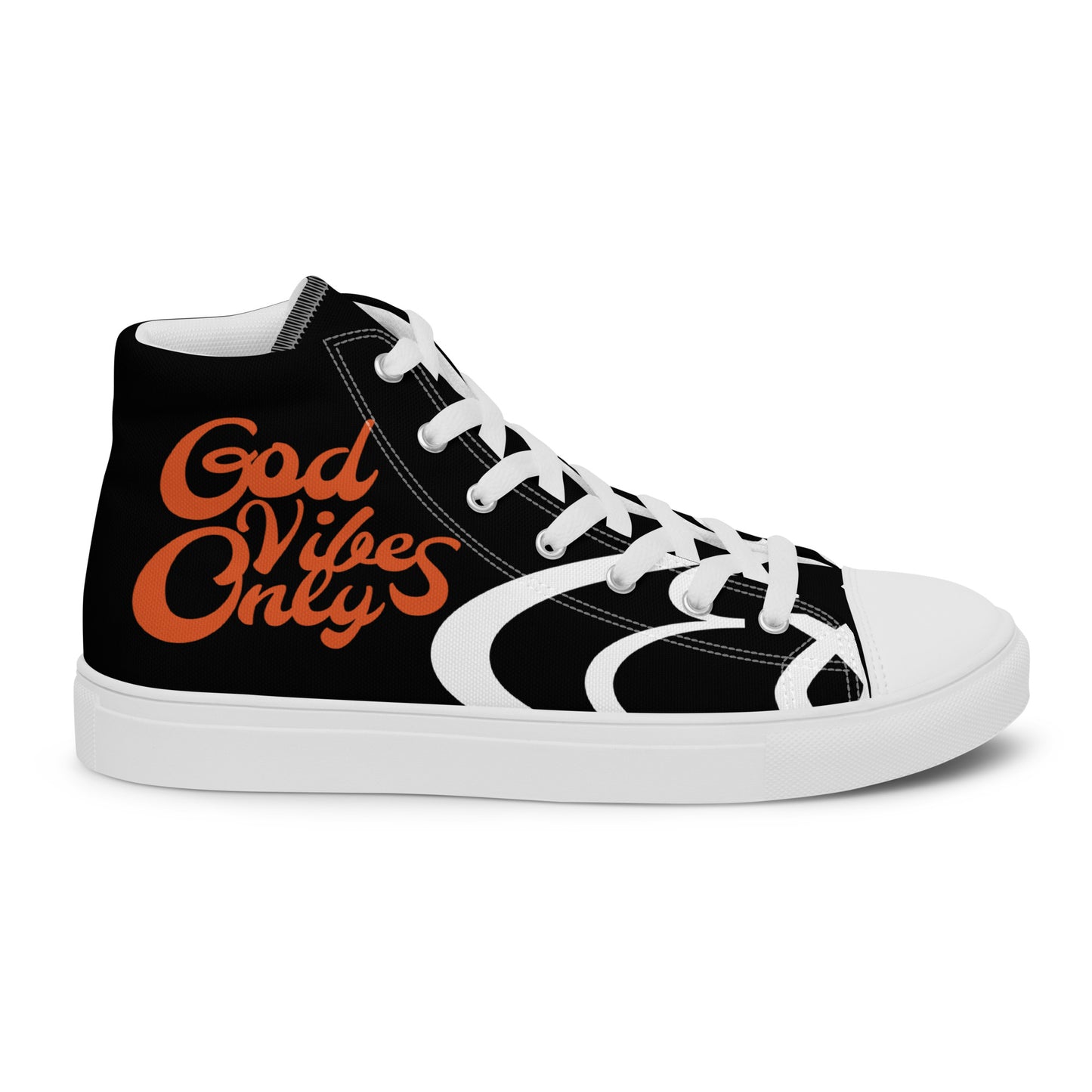 God Vibes Only Men’s high top canvas shoes