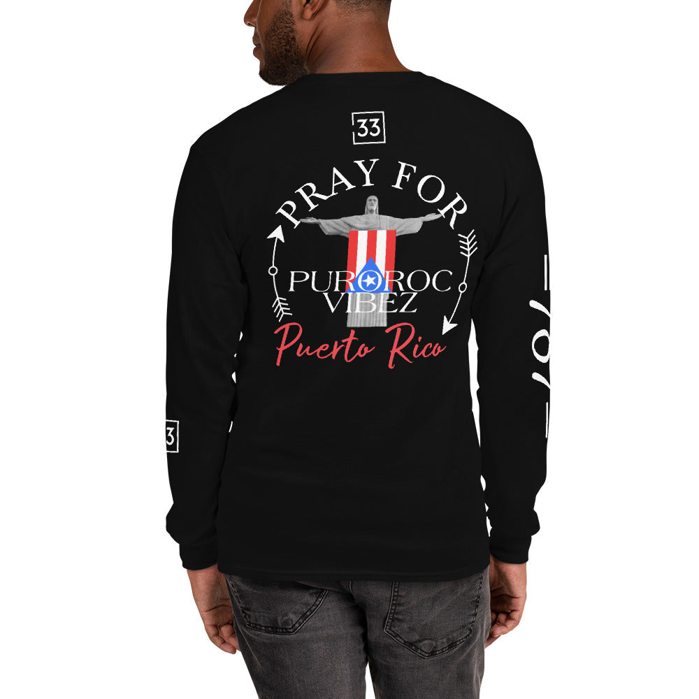 PRAY FOR PR Men’s Long Sleeve Shirt