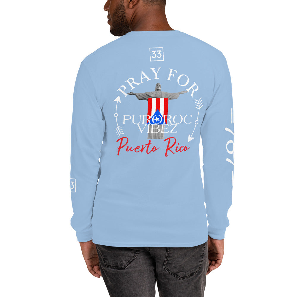 PRAY FOR PR Men’s Long Sleeve Shirt