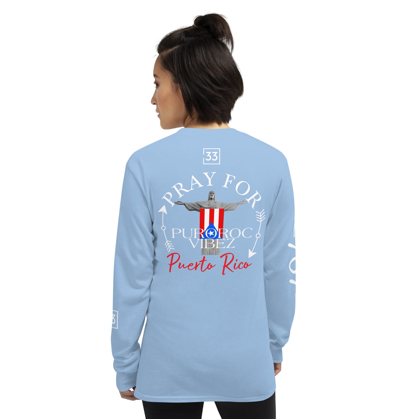 PRAY FOR PR Men’s Long Sleeve Shirt