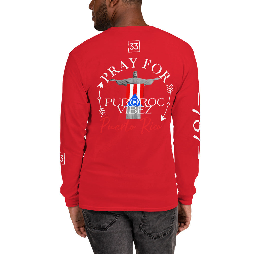 PRAY FOR PR Men’s Long Sleeve Shirt