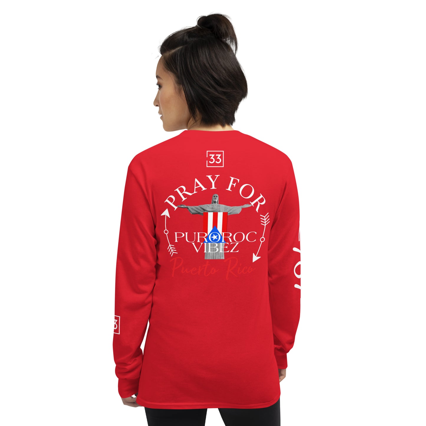 PRAY FOR PR Men’s Long Sleeve Shirt