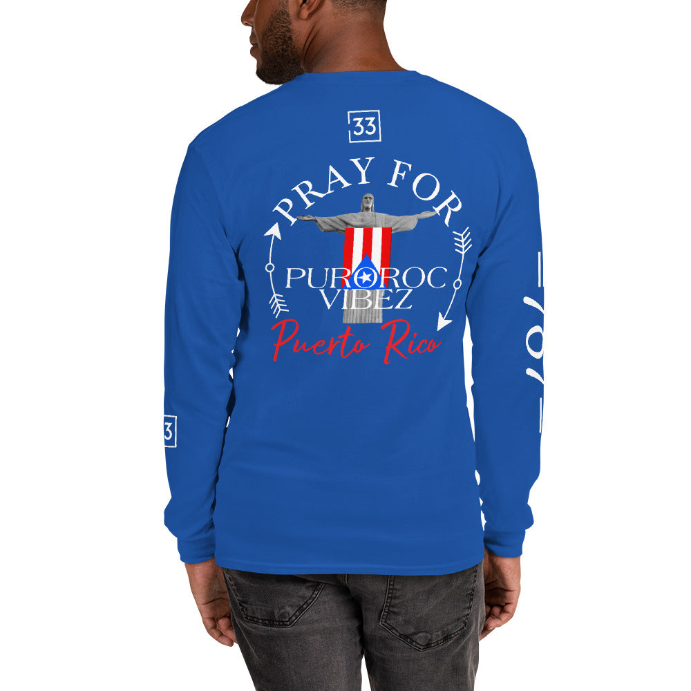 PRAY FOR PR Men’s Long Sleeve Shirt