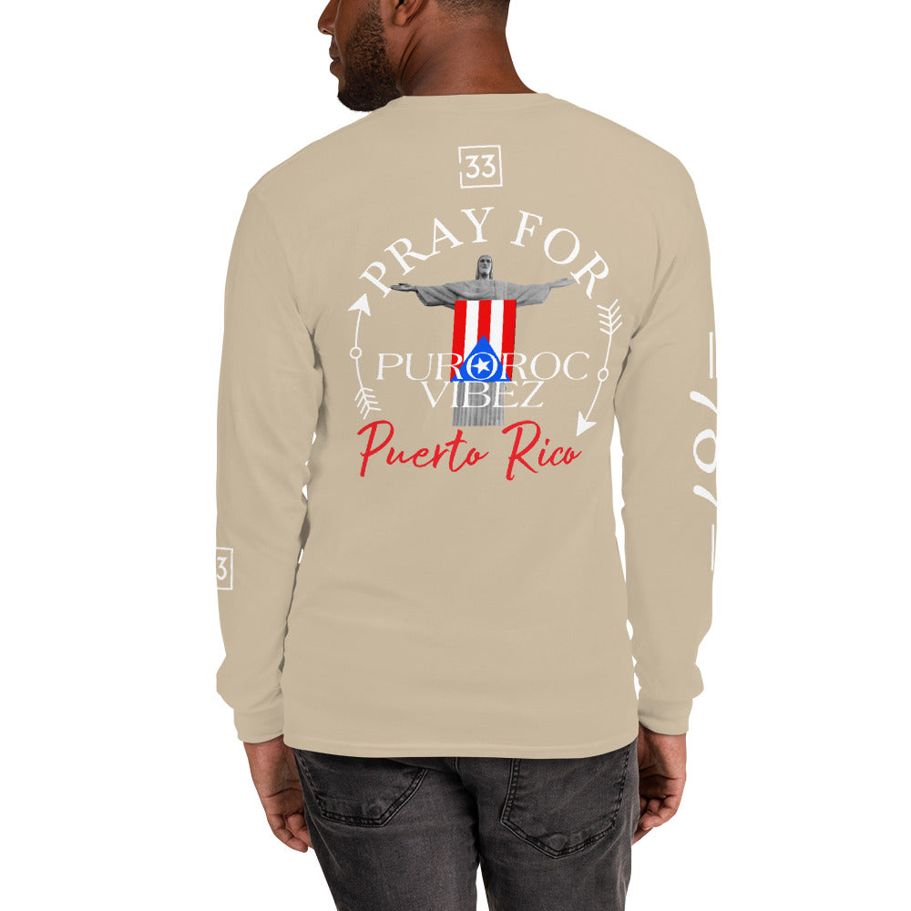 PRAY FOR PR Men’s Long Sleeve Shirt