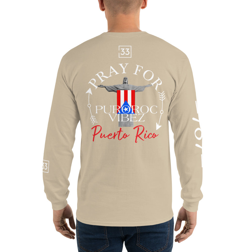 PRAY FOR PR Men’s Long Sleeve Shirt