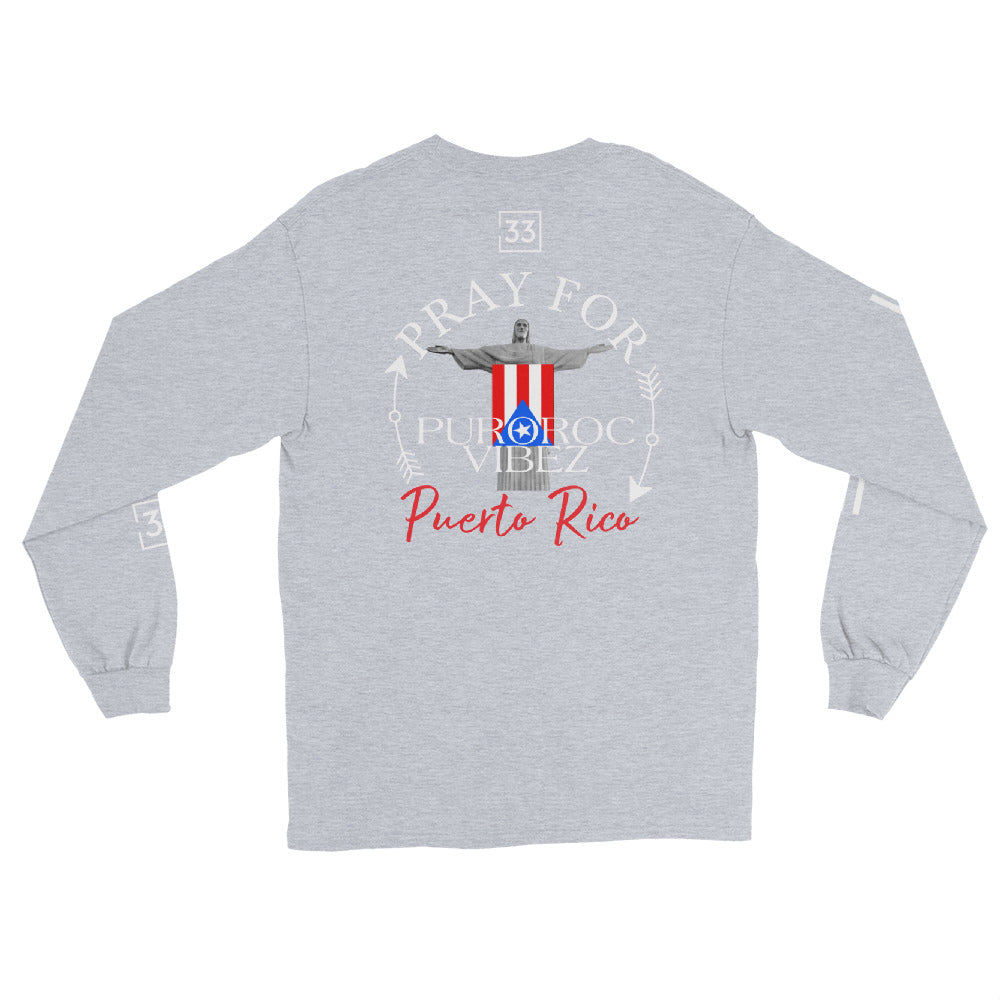 PRAY FOR PR Men’s Long Sleeve Shirt