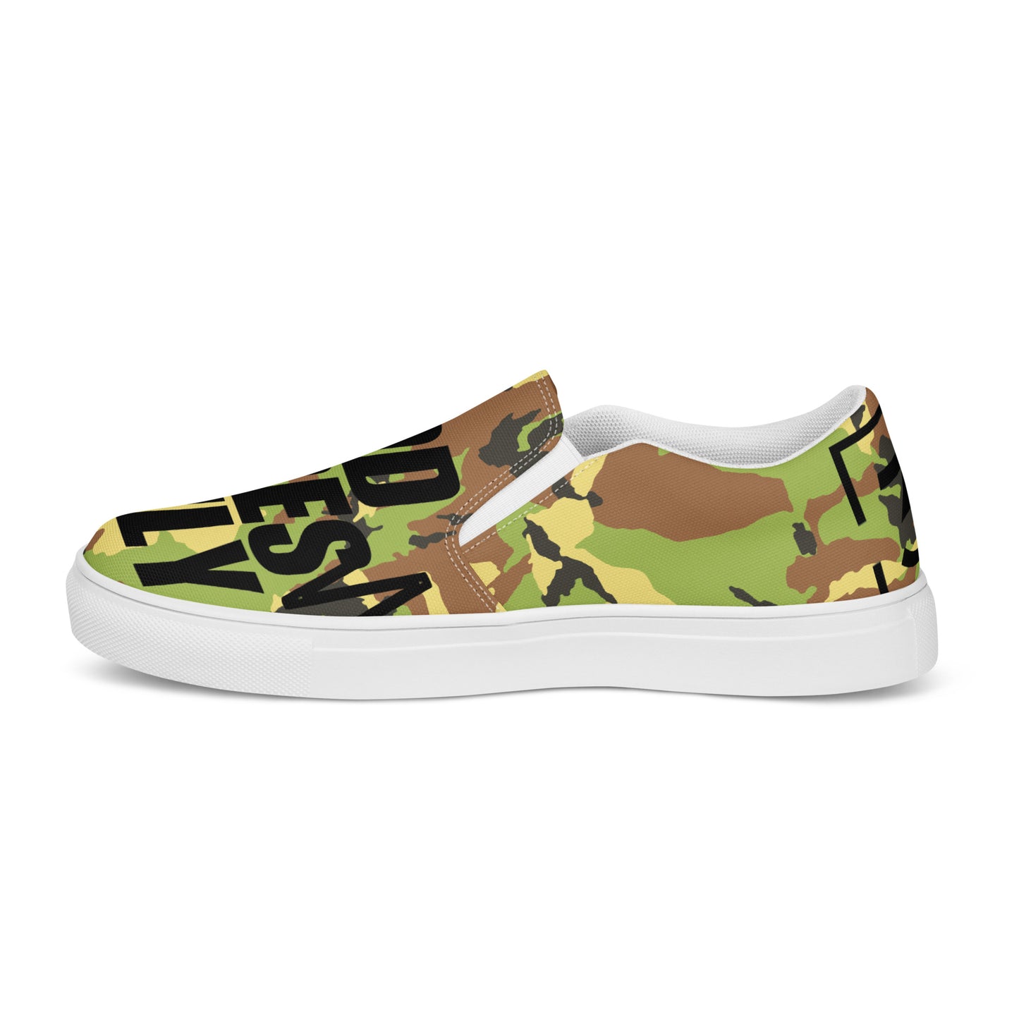 God Vibes Only Men’s slip-on canvas shoes