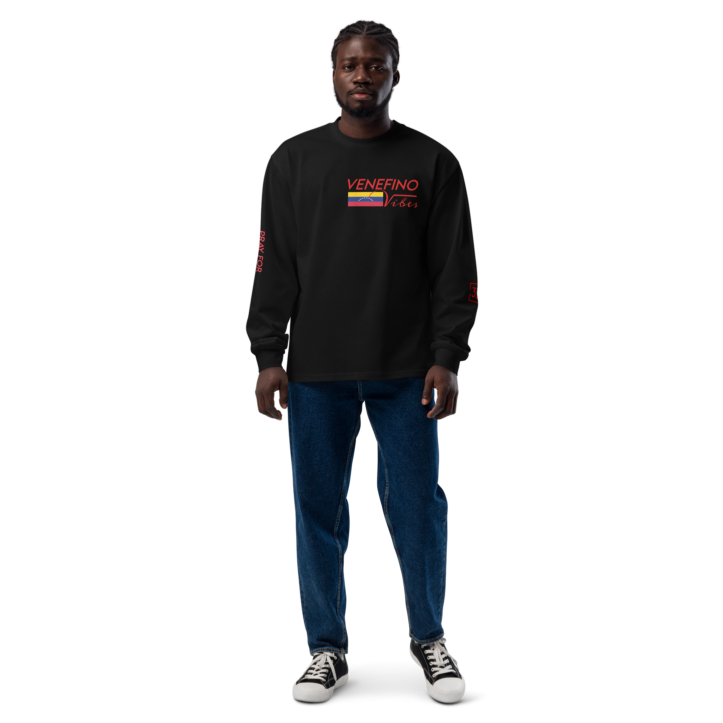 Pray for Venezuela Premium heavyweight long sleeve shirt